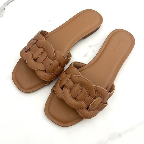 Nordstrom Carolina Slide Tan Toffee Size 8 Sandals classic coastal boho chic - Picture 2 of 12